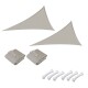 Set x2 Lona vela triangular poliester impermeable 3,6 mts GRIS