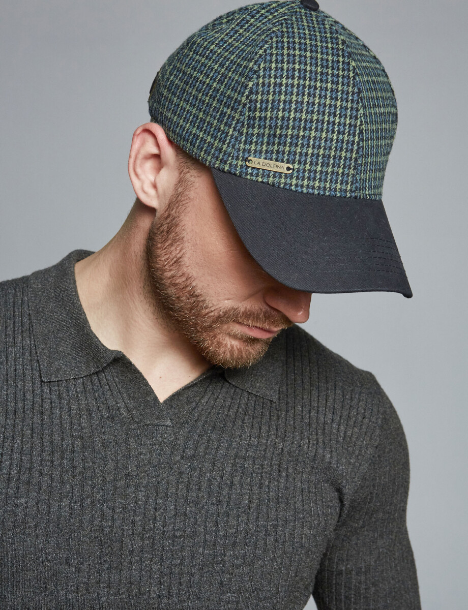 Gorra cuadros verde
