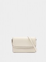 Bolso Bandolera Con Solapa Doble crudo