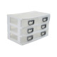 Gavetero organizador de plástico 6 bandejas BLANCO
