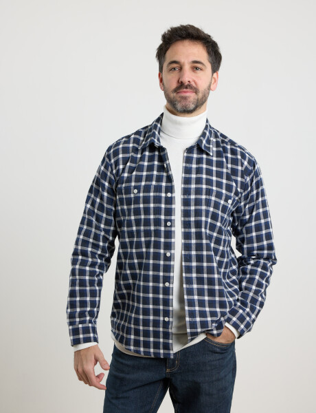 Camisa Harrington Urban Azul/blanco