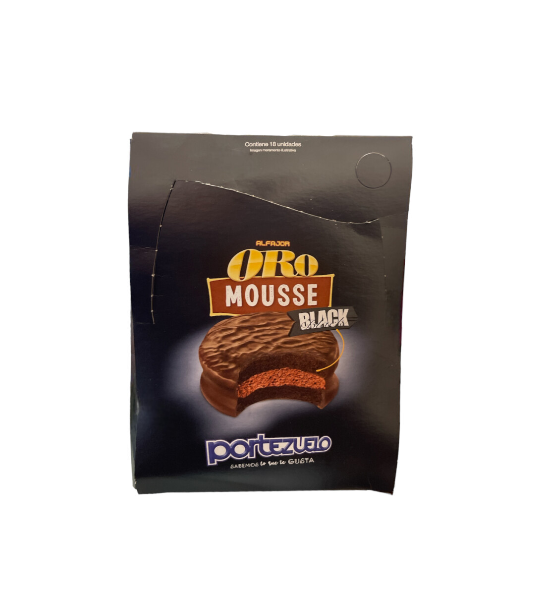 Alfajor Portezuelo Oro Mousse + Black x 18 