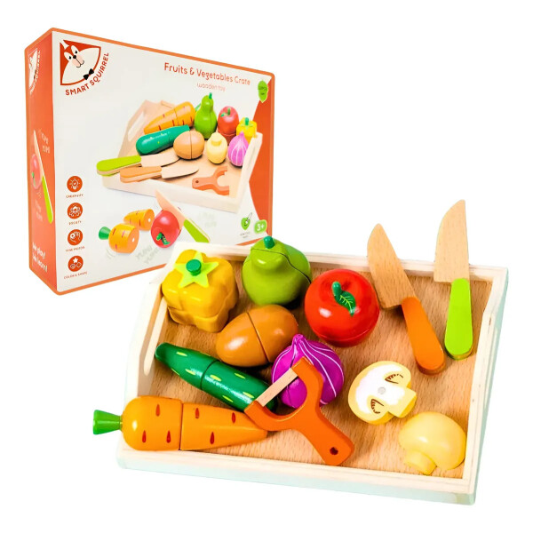 Juego de madera de cortar frutas y verduras Juego de madera de cortar frutas y verduras