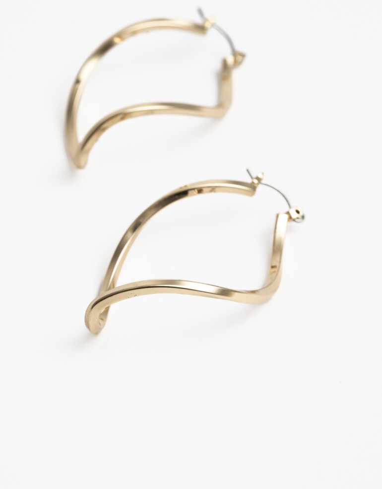 Aros Argollas Metal Argollas Metal Ovaladas - Dorado