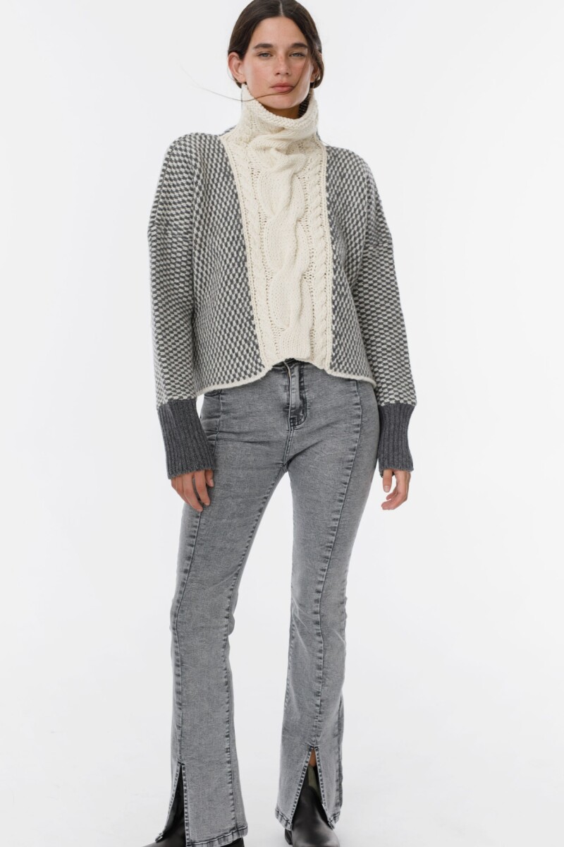 Sweater Glass Crudo/Gris