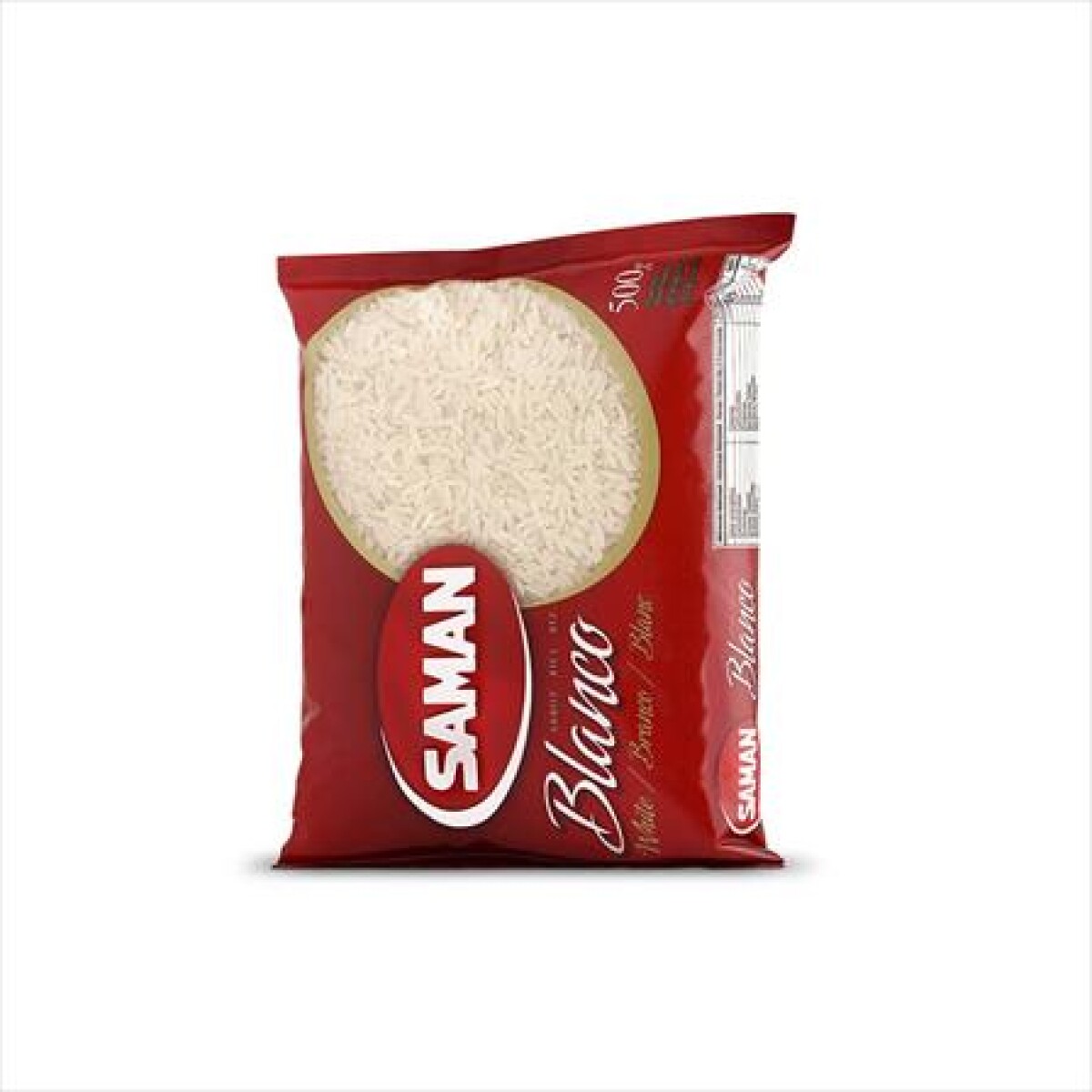 ARROZ SAMAN BLANCO 1/2KG 
