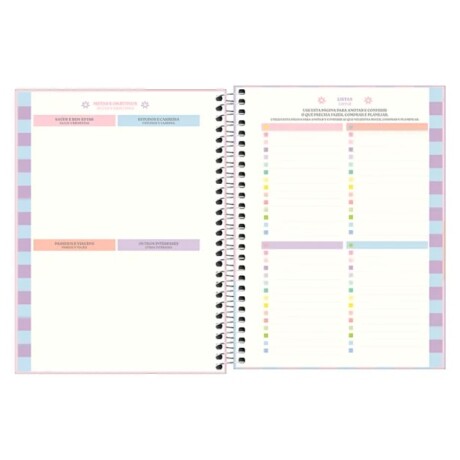 Agenda Tilibra 2026 Happy Semanal Rosada