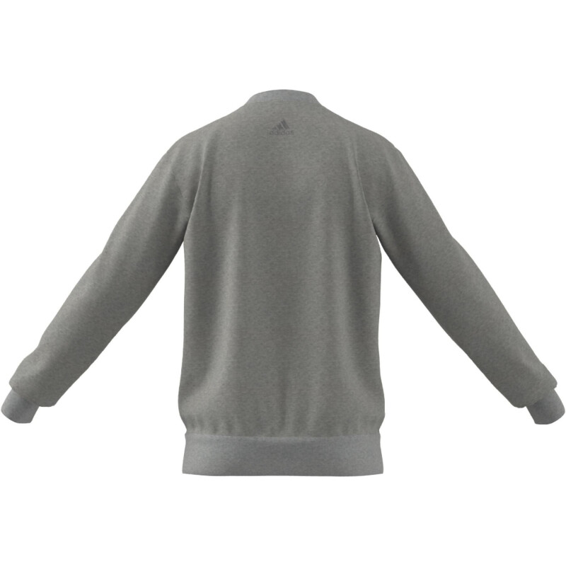 Buzo de Hombre Adidas Essentials French Terry Gris - Blanco