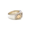Anillo Mesa-Plata y Oro-Piedra Onix-AN5176 conpiedra