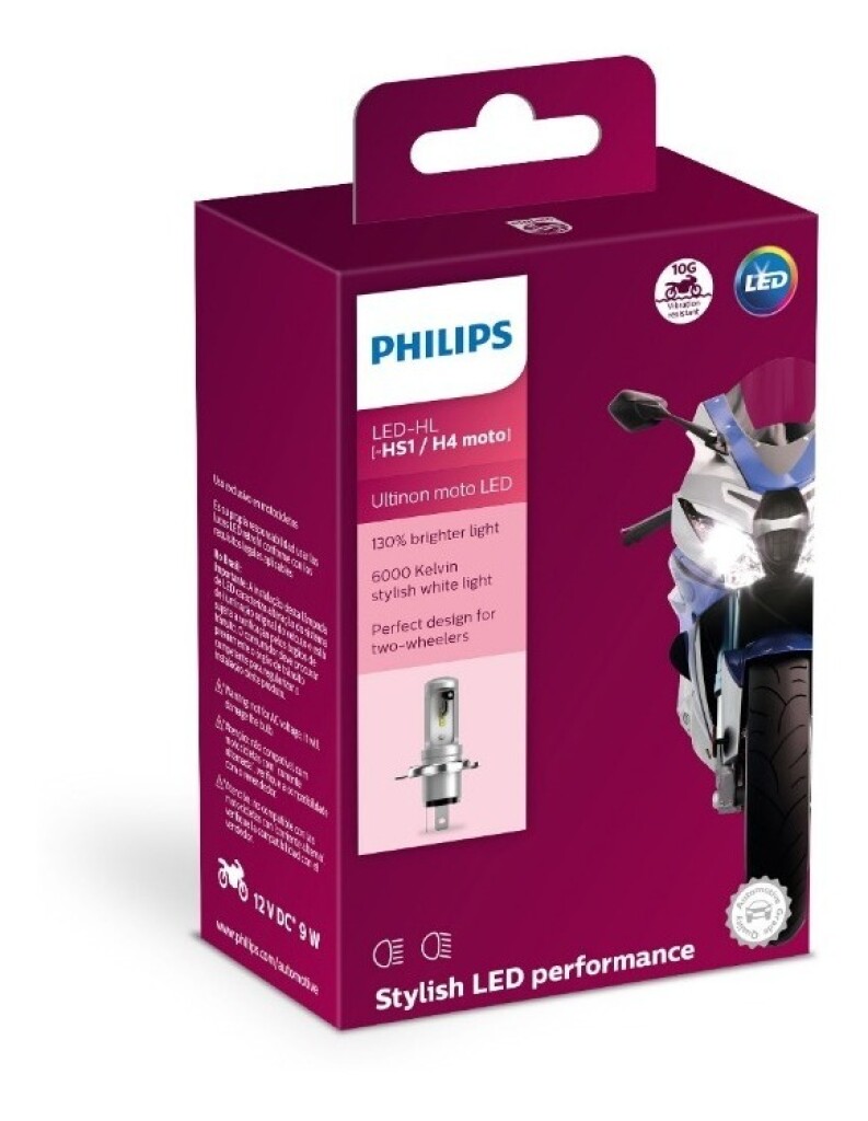 LAMPARA - LED PHILIPS H4 ULTINON PARA MOTO 6000K PHILIPS