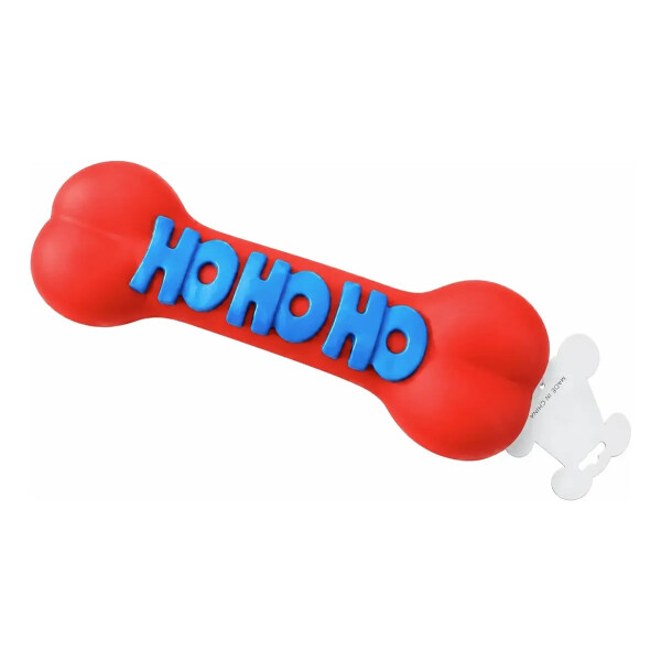 Hueso De Juguete Para Perros 23 X 8 Cm Con Chifle ROJO