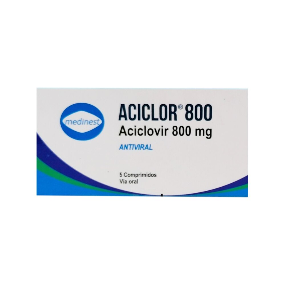 ACICLOR 800 MG. CJ X 5 COMP. única