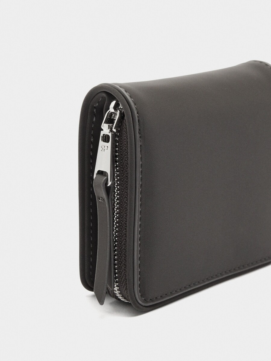 Cartera De Textura Suave S negro