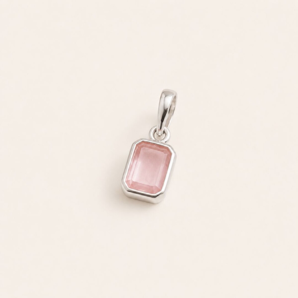 Dije Burkina Cuarzo Rosa - Plata 925 