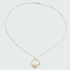 Cadena y colgante Círculo de vida de MOON en plata 925, oro 18k y perla Cadena y colgante Círculo de vida de MOON en plata 925, oro 18k y perla