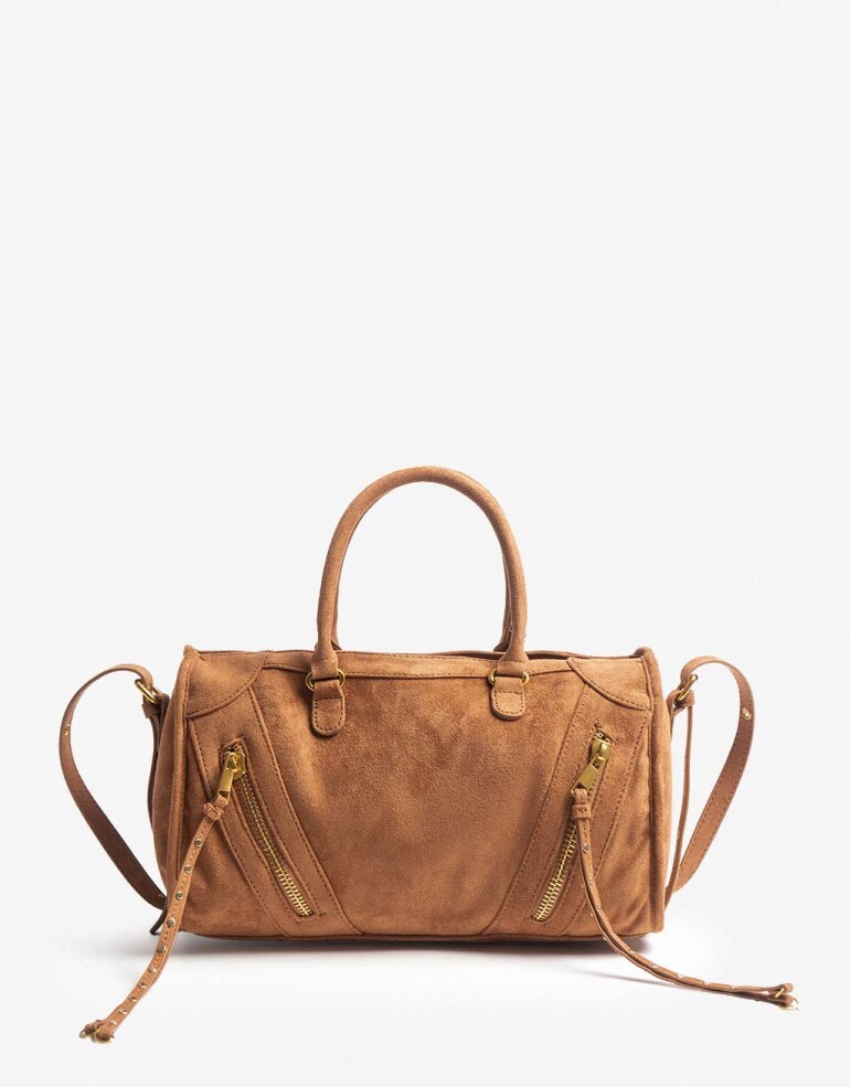 City Cartera Formato City Con Cierres - Marron Suela