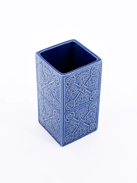 PORTACEPILLOS DE CERAMICA GRIS