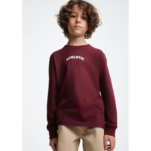 CAMISETA ML MASC VERMELHO ESCURO