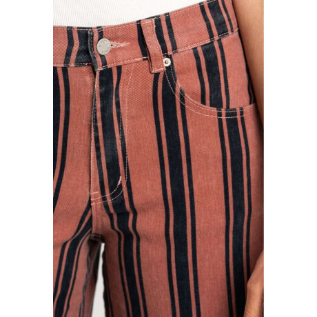 Jean Wide Leg Rayado Rosa