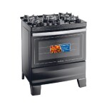 COCINA S/GAS 5 HORNALLAS, MESADA VIDRIO, ENC. ELÉCTRICO negro
