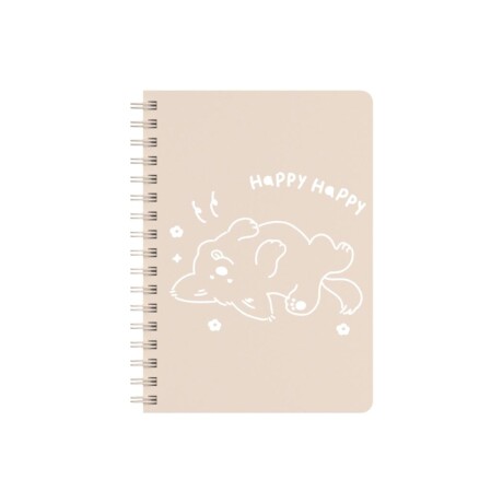 Cuaderno espiral animales A6 beige