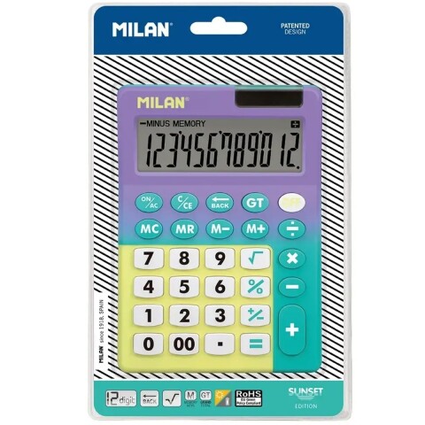 MAQUINA CALCULADORA MILAN NATA 151812NPRBL MAQUINA CALCULADORA MILAN NATA 151812NPRBL