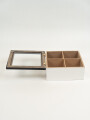 Caja Para Té Lyra, 4 Separaciones. Negro