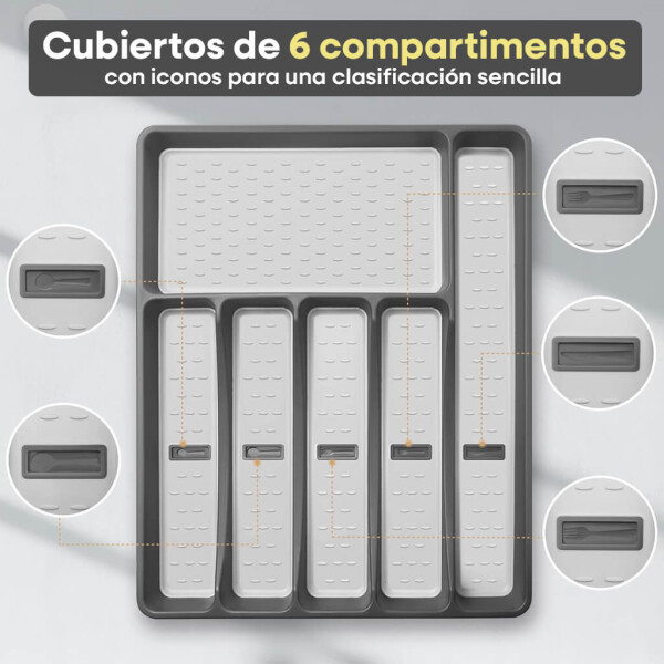 Set de 24 Cubiertos IMBACK IBK-HMJ077 | Acero Inoxidable con Cubertero Organizador de 6 Compartimentos Set de 24 Cubiertos IMBACK IBK-HMJ077 | Acero Inoxidable con Cubertero Organizador de 6 Compartimentos