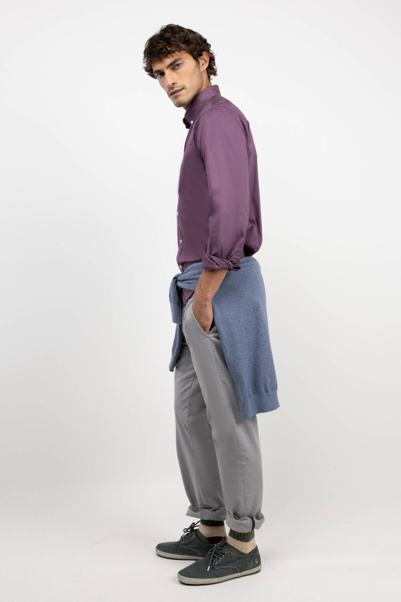 Camisa Garment Dyed El Ganso Morado