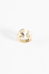 Anillo texture grueso dorado