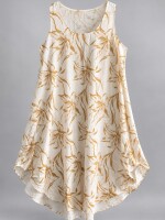 Vestido Lina Estampado Camel