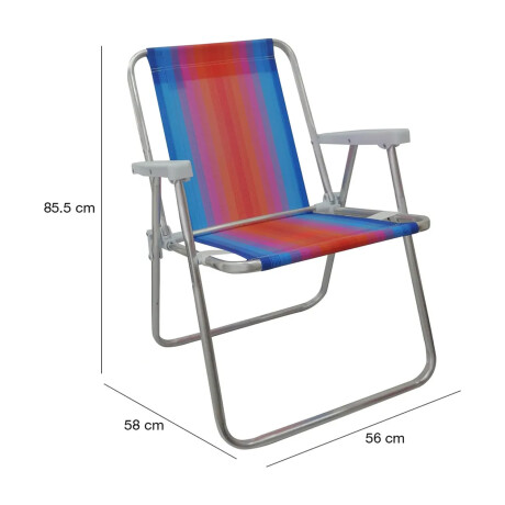 Set Sombrilla + Sillas x2 Alum 120Kg + Saca Arena Playa MOR Celeste/naranja