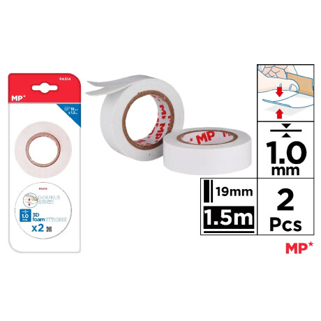 Cinta Adhesiva MP Doble Faz x 2 Cinta Adhesiva MP Doble Faz x 2