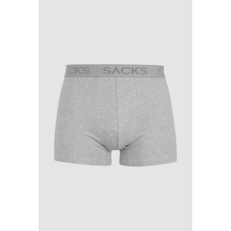 Boxer corto de algodón elastano Gris melange