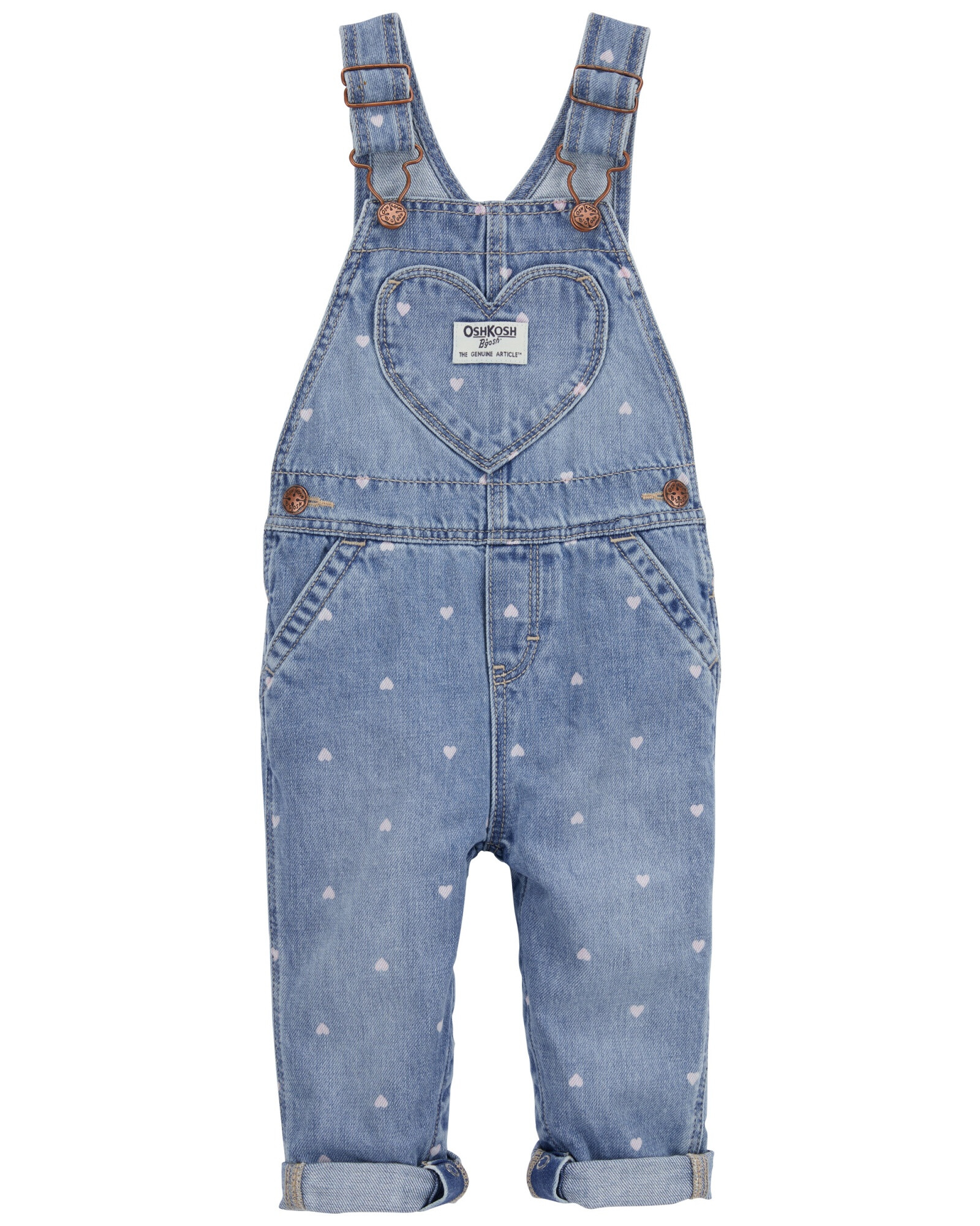 Enterito jean diseño corazones. Talles 3-24M Enterito jean diseño corazones. Talles 3-24M