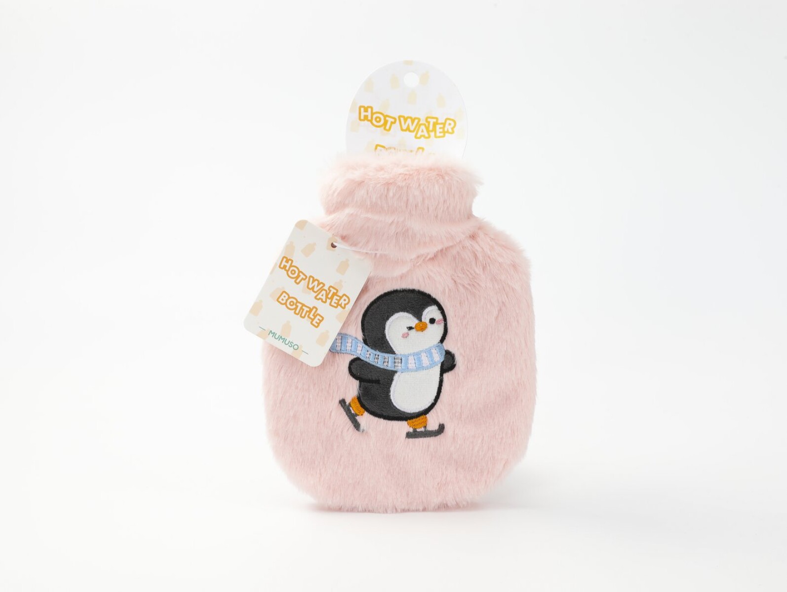 BOLSA DE AGUA CALIENTE PINGÜINO PATINADOR (450 ML / ROSA) 