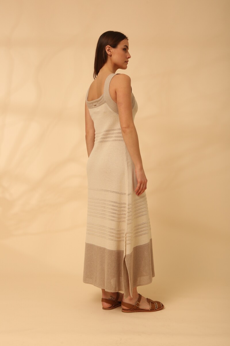 VESTIDO LAVANDA SS24 Crudo Y Beig