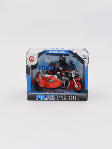 MOTO POLICIA C/CONDUCTOR ROJO