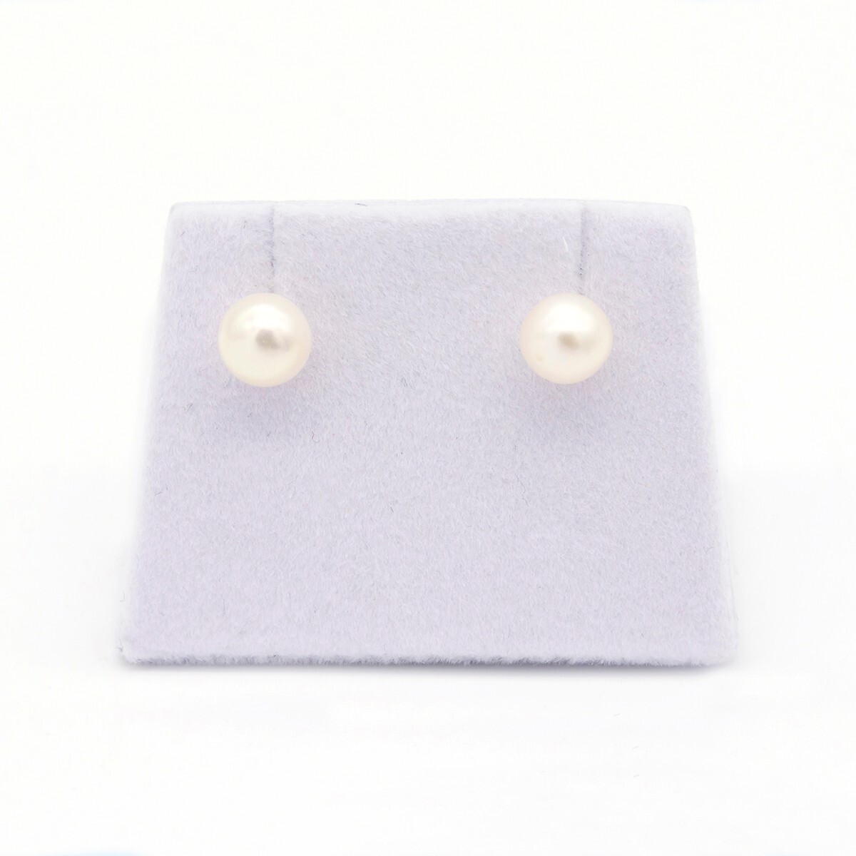 Par de caravanas de oro 18 ktes y perla de cultivo, 4 1/4 mm. 