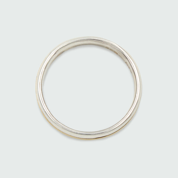 Par de alianzas MOON de plata 925 con cinta gruesa de oro amarillo Par de alianzas MOON de plata 925 con cinta gruesa de oro amarillo