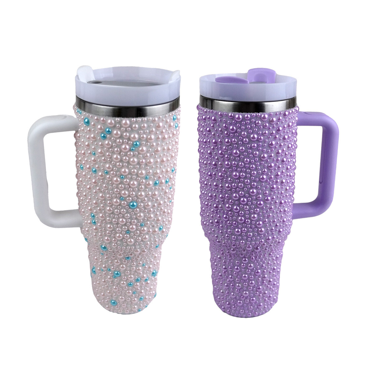 MUG ACERO COLOR DISEÑO PERLAS 