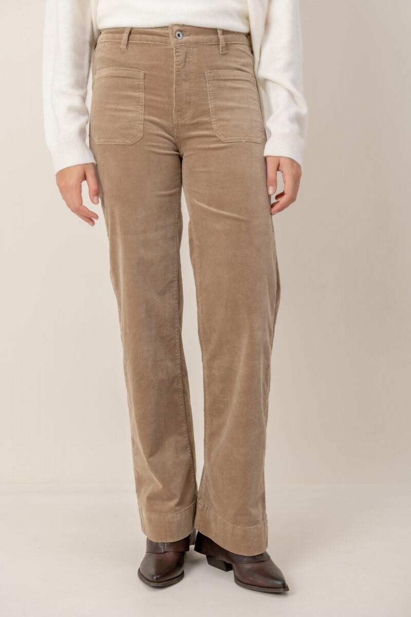 Pantalón de Courderoy - Beige 