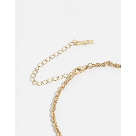 Collar Con Dije De Piedra Dorado