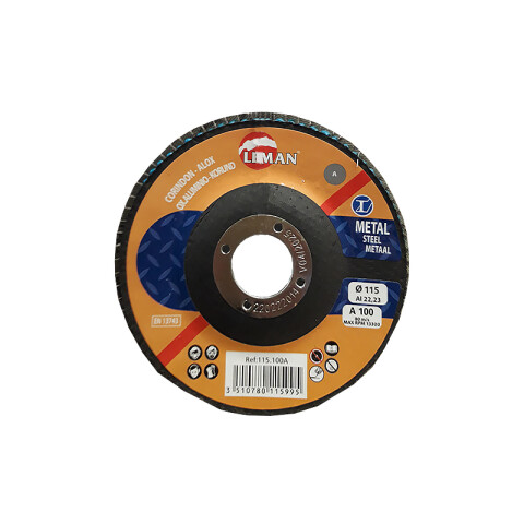 Disco FLAP ox aluminio 115x22.23mm GR100 REF176