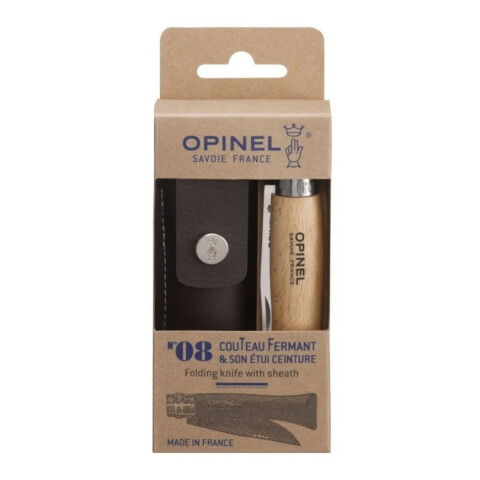 Navaja Opinel N°8 Acero Inoxidable Con Funda Para Cinto Navaja Opinel N°8 Acero Inoxidable Con Funda Para Cinto
