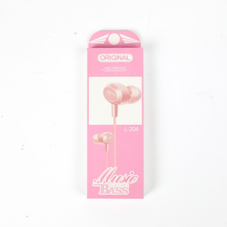 AURICULARES CON CABLE IN EAR L-204 EXTRA BASS ROSADOS AURICULARES CON CABLE IN EAR L-204 EXTRA BASS ROSADOS