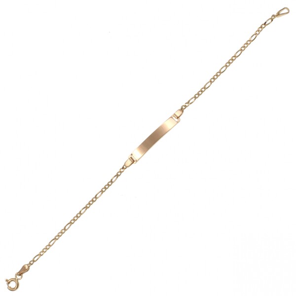Pulsera de niño/niña en oro amarillo 18k. con espacio para grabado Pulsera de niño/niña en oro amarillo 18k. con espacio para grabado