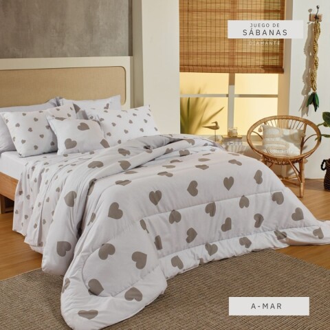 JUEGO DE SABANA 1 PLAZA 160X250 A-MAR