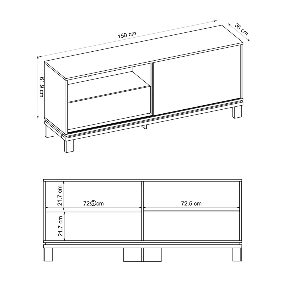 RACK PARA TV MONDRIAN 1.5 COLOR OFF WHITE MR/FREIJO Rack Para Tv Mondrian 1.5 Color Off White Mr/freijo