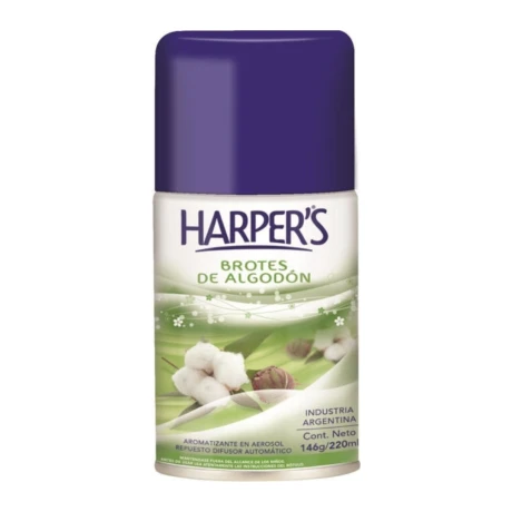 AROMATIZADOR AEROSOL HARPERS 220 ML BROTES DE ALGODON AROMATIZADOR AEROSOL HARPERS 220 ML BROTES DE ALGODON